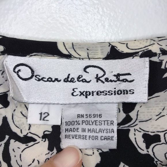 Vintage Oscar De La Renta Button Down Blouse 12 - Picture 3 of 7